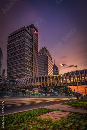 city at night in Jakarta, Indonesia