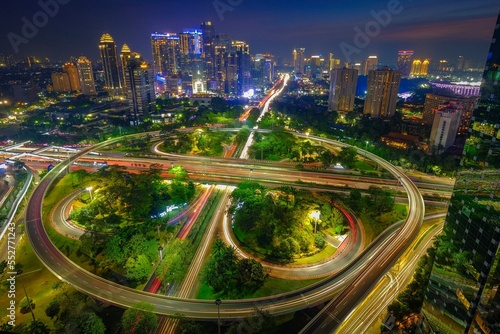Beautiful Flyover Road in Jakarta, Indonesia