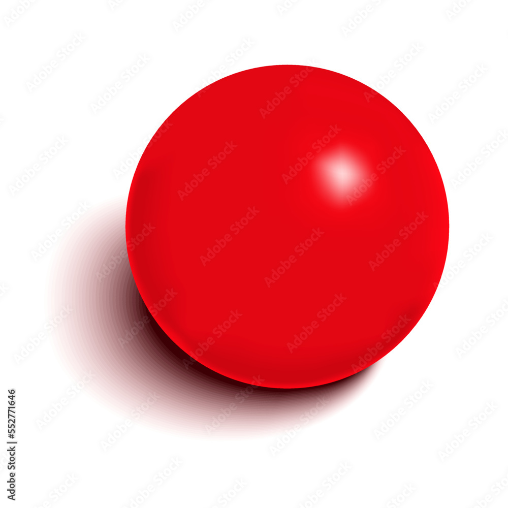 Red  ball isolated on a white background. 3d rendering