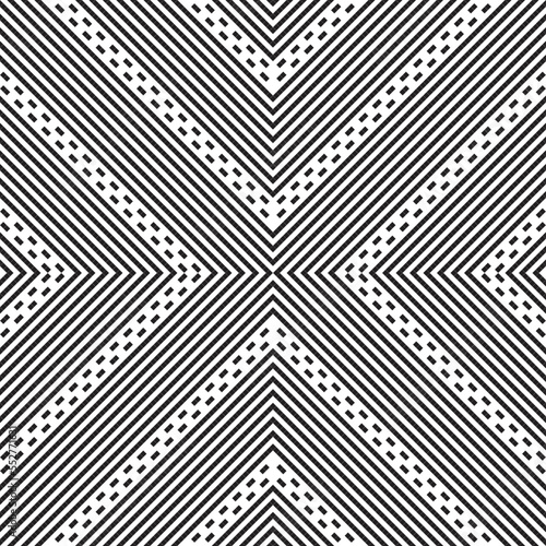 Seamless pattern with lines.Unusual poster Design .Black Vector stripes .Geometric shape. Endless textur © miloje