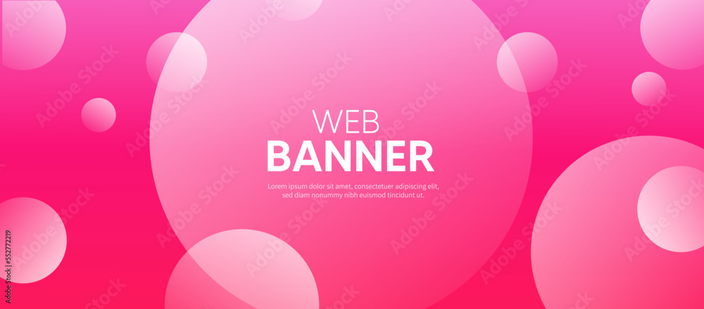 Abstract Pink background with waves, Pink banner
