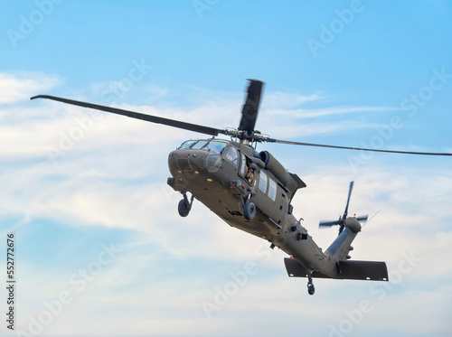 United States military helicopter. Combat US air force