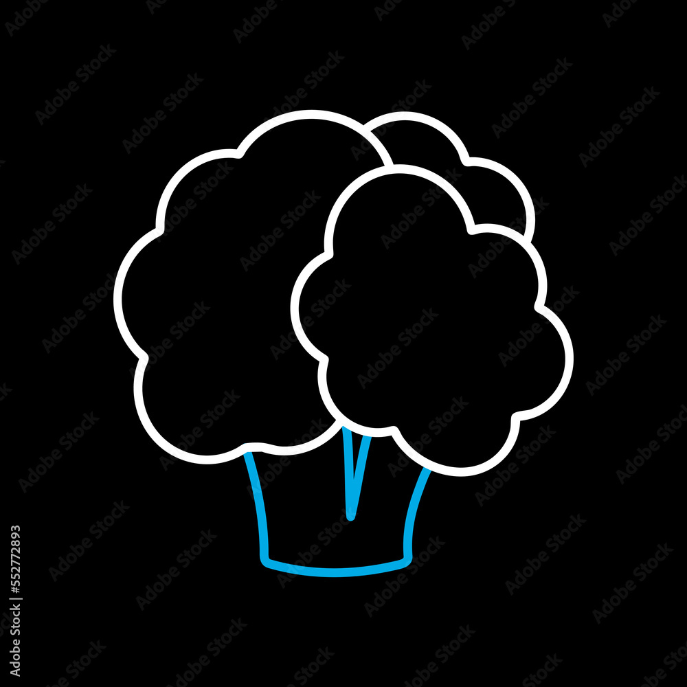 Cauliflower isolated vector icon. Vegetable sign Cauliflower isolated vector icon. Vegetable sign
