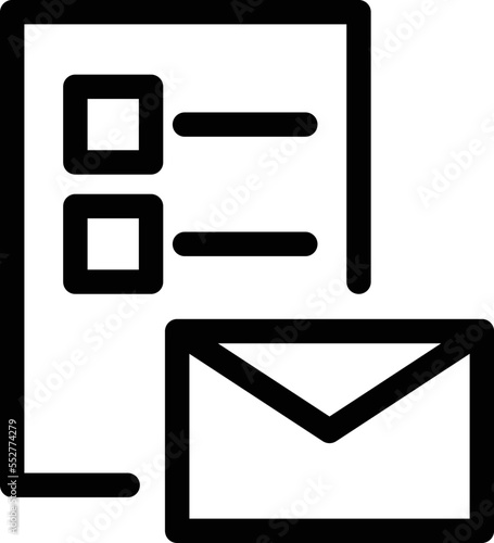 Bild auf Leinwand Message List Vector Icon