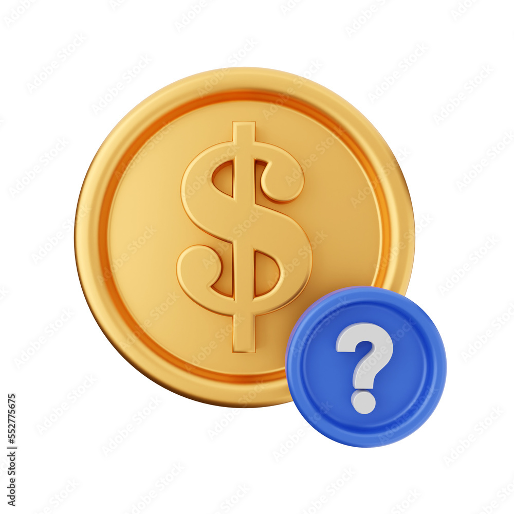 payment method money coin dollar 3d render icon illustration payment method money coin dollar 3d render icon illustration