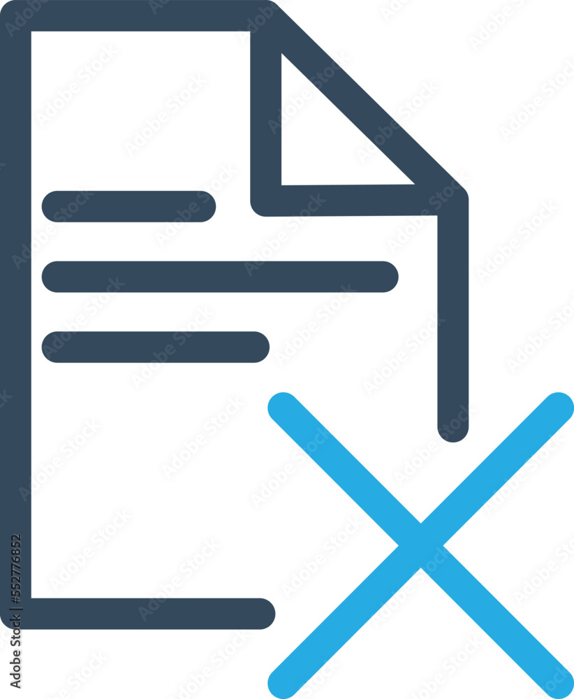 Rejected File Vector Icon

