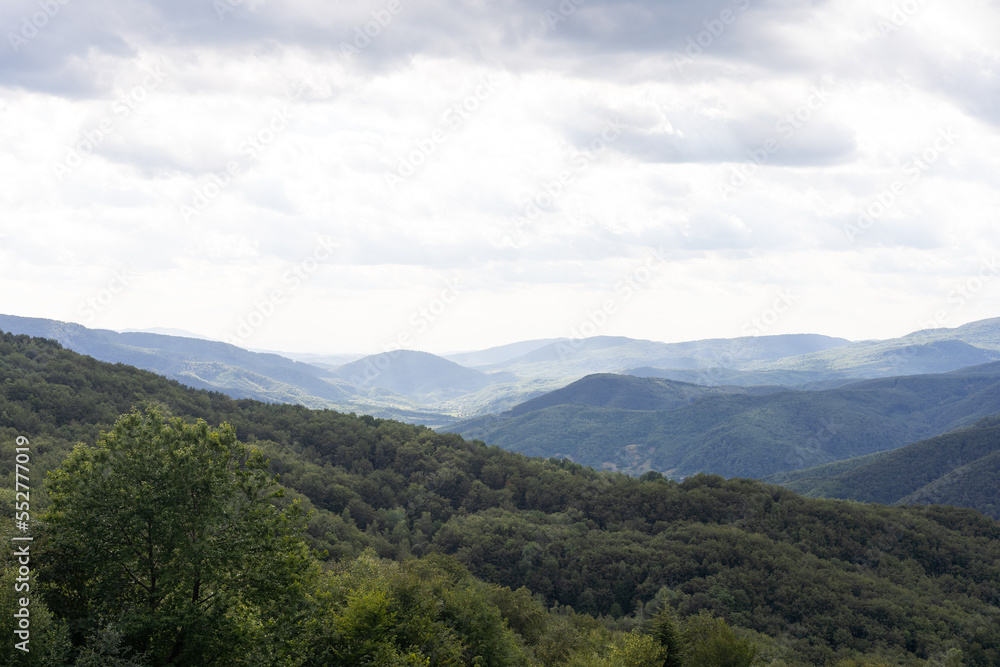Mountain path on hill in summer landscape Mountain path on hill in summer landscape