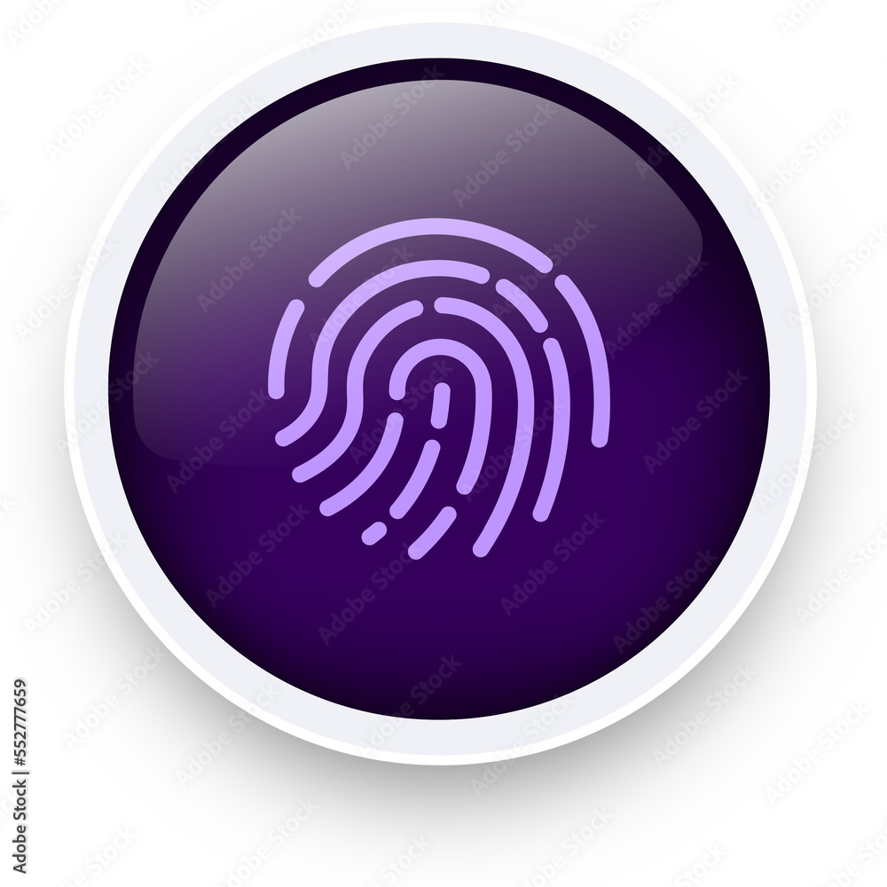 Touch id icon illustration in realistic design style. Fingerprint sign for security interface. Touch id icon illustration in realistic design style. Fingerprint sign for security interface.