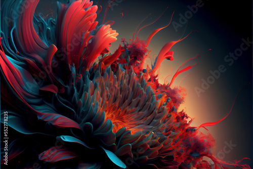 abstract backgrounds red feathers, creative art for graphic design and natural photography