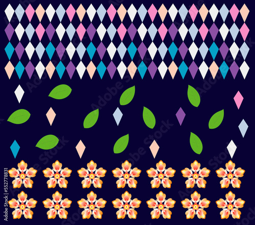 seamless pattern, background, wallpaper, flower, Arts 
