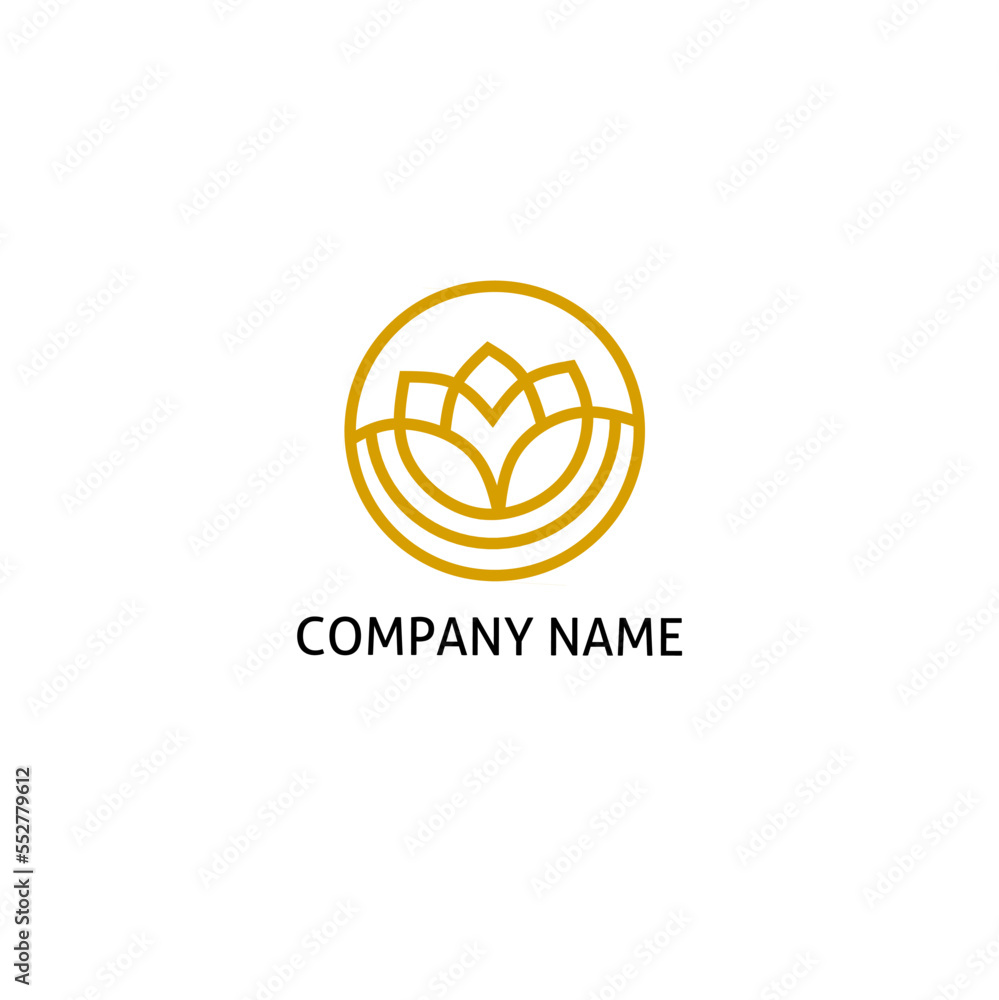 beauty logo with a simple concept inspired by a round root flower beauty logo with a simple concept inspired by a round root flower