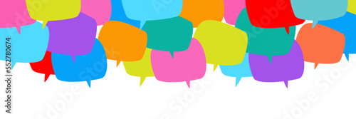 Speech bubbles banner