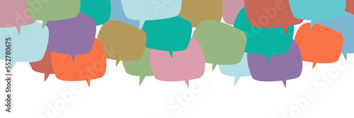 Speech bubbles banner