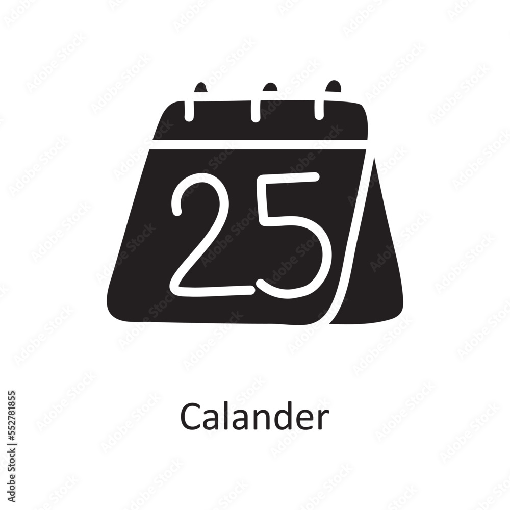 Calendar vector Solid Icon Design illustration. Christmas Symbol on White background EPS 10 File Calendar vector Solid Icon Design illustration. Christmas Symbol on White background EPS 10 File