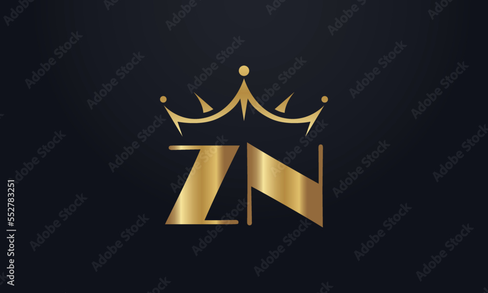 King crown logo design vector and extra bold queen symbol