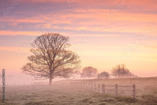 Ostfriesland im Winter	- 
Nebliger Sonnenaufgang bei Wolthusen