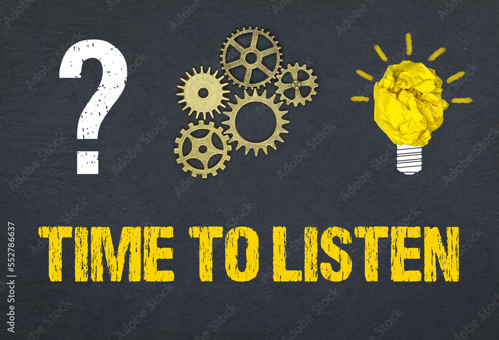 Obraz premium time to listen