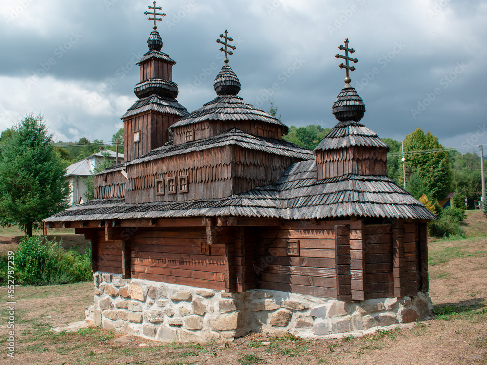 miniature wooden orthodox church