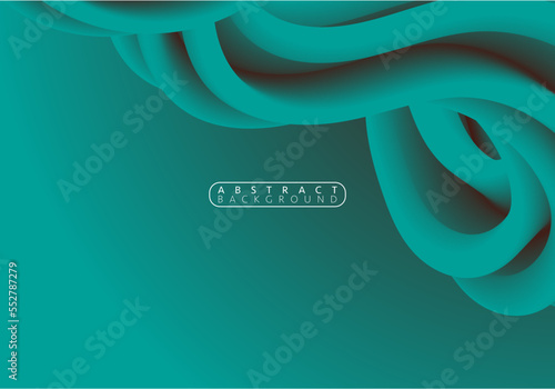 Abstract deep green background. Fluid shapes composition. Cool background design for posters. Vector