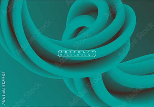Abstract deep green background. Fluid shapes composition. Cool background design for posters. Vector