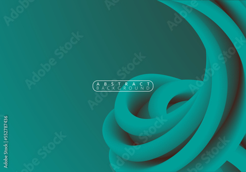 Abstract deep green background. Fluid shapes composition. Cool background design for posters. Vector