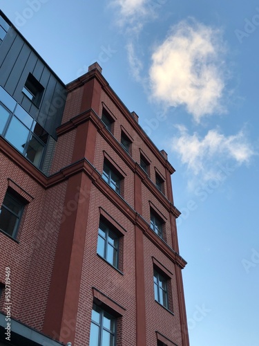 red brick building with sky