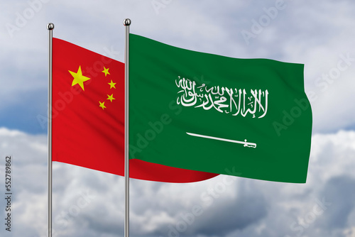 Chinese and Saudi Arabia fl...