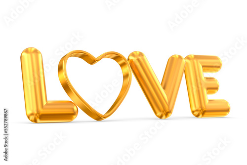 Love on white background. I...