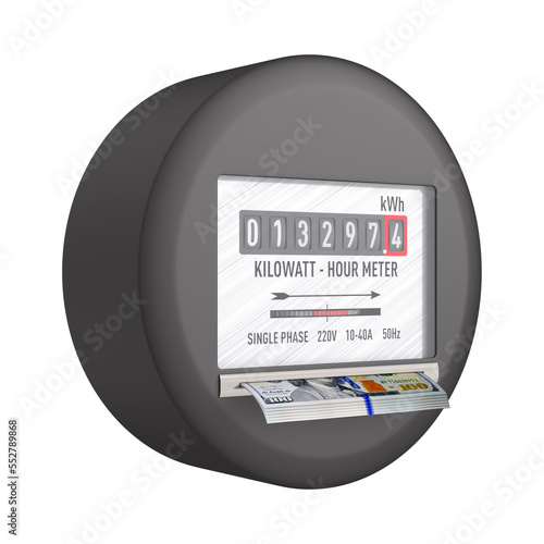 Kilowatt hour electric mete...