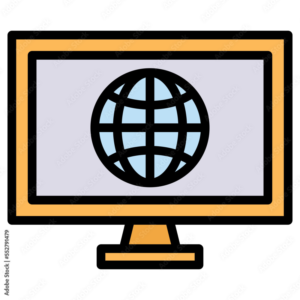 globe and computer globe and computer