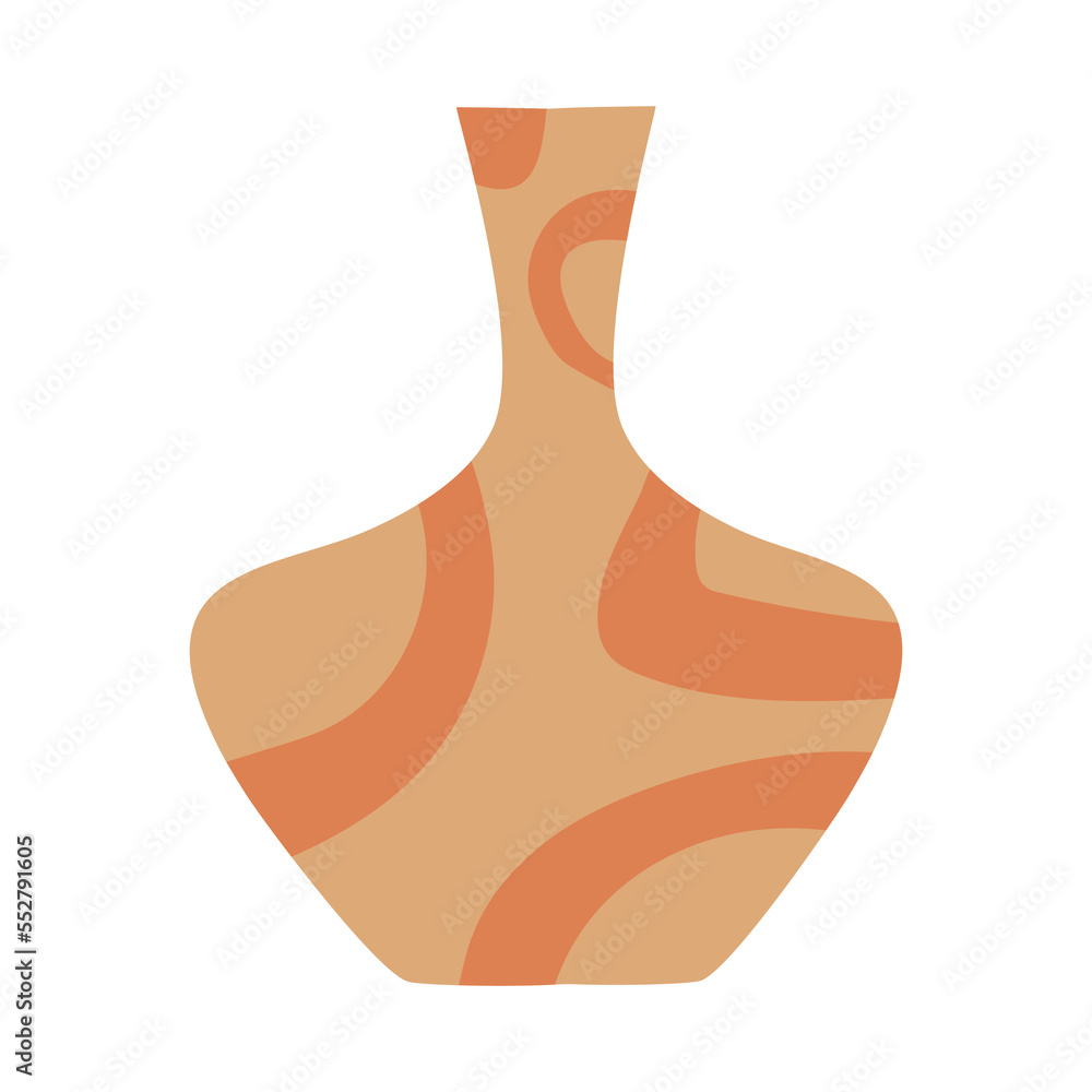 Fototapeta premium Doodle a matisse-style vase for decoration design.