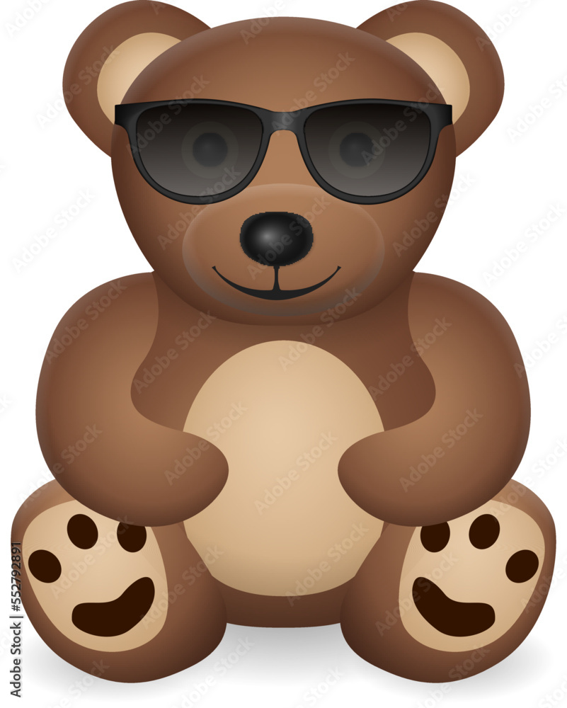 Obraz premium Teddy bear with sunglasses