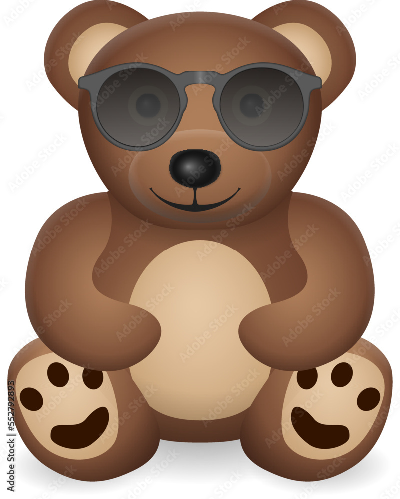 Obraz premium Teddy bear with sunglasses