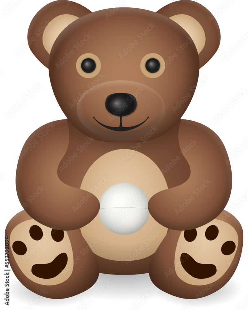 Obraz premium Teddy bear with table tennis ball