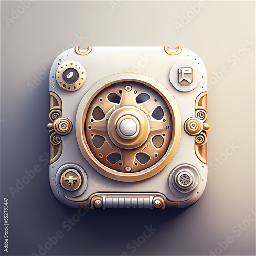 Mechanic gear app icon, set...