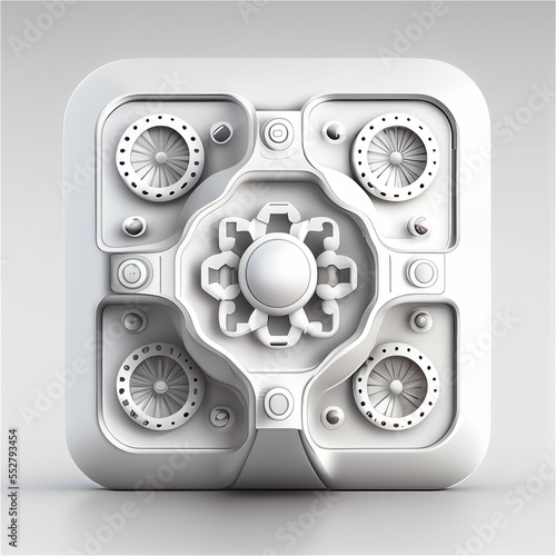 Mechanic gear app icon, set...