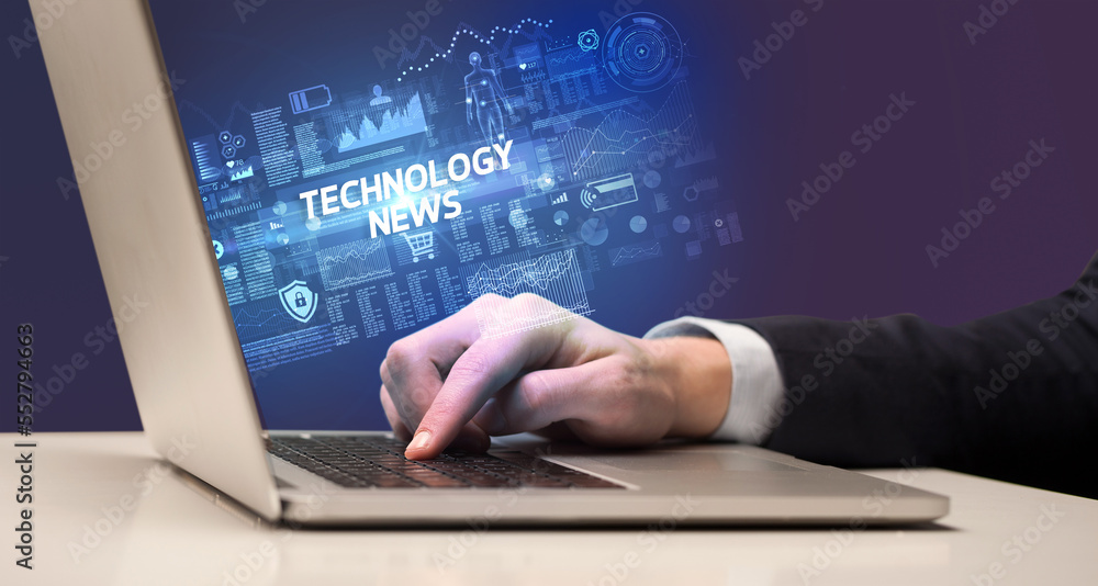 Businessman working on laptop concept Businessman working on laptop concept