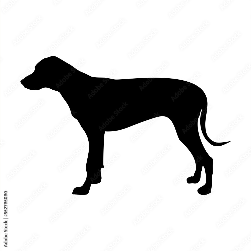 Dog animal silhouette icon isolated on white background you can use in logos or billboard signs etc 