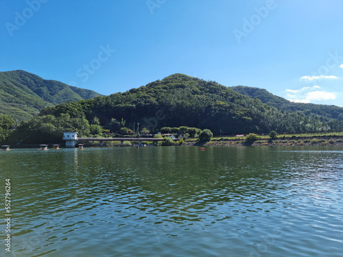  It is a lake with an observation deck