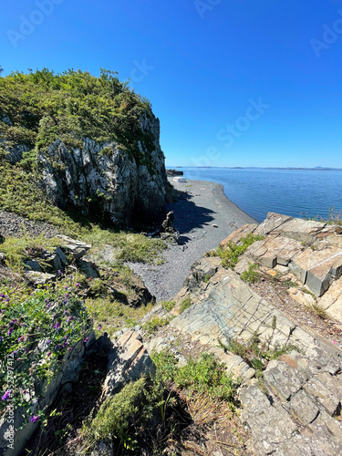 The coast of the island of Ricorda. on a sunny September day. Russia, Vladivostok photo