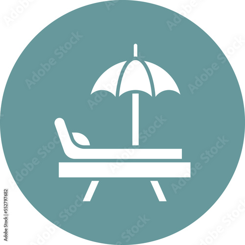 Beach Chair Icon Style