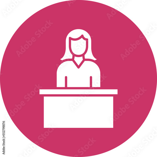 Receptionist Icon Style