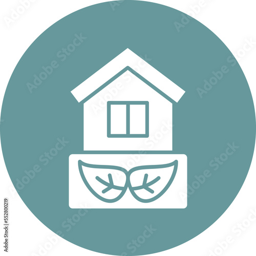 Eco House Icon Style