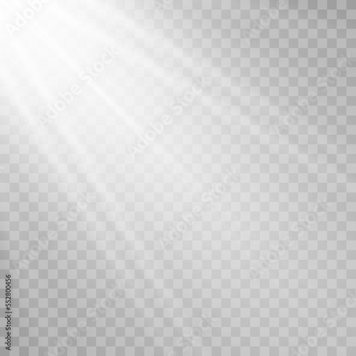 Vector transparent sunlight special lens flare light effect. Bright beautiful star. Light from the rays.	
