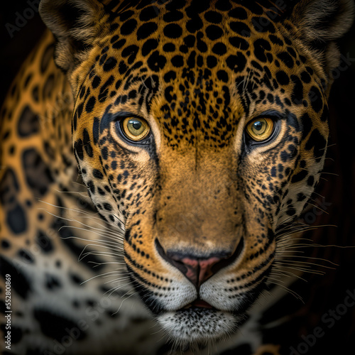 close up portrait of a jaguar © Raanan