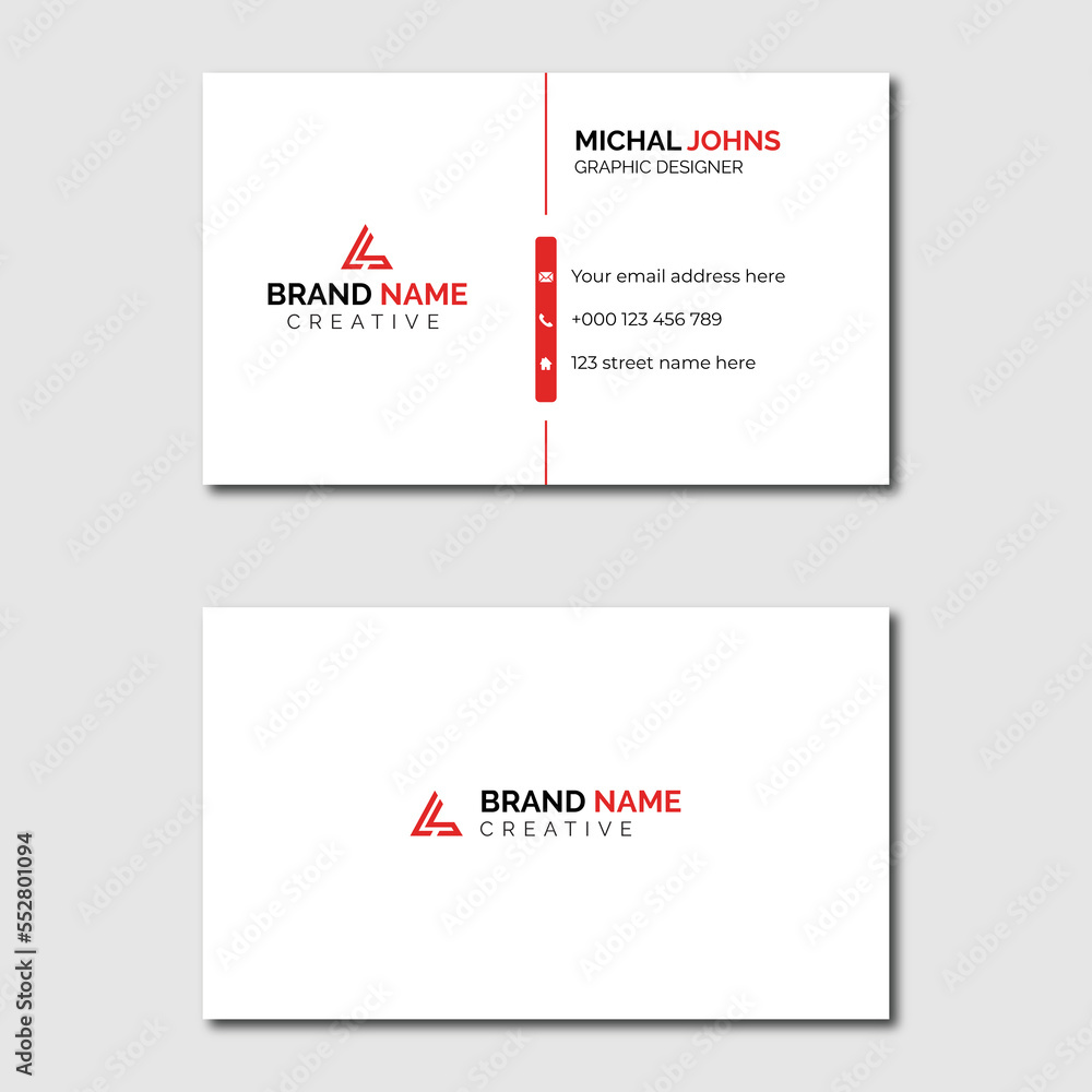 business card template Creative and modern business card template Double-sided creative business card template business card design