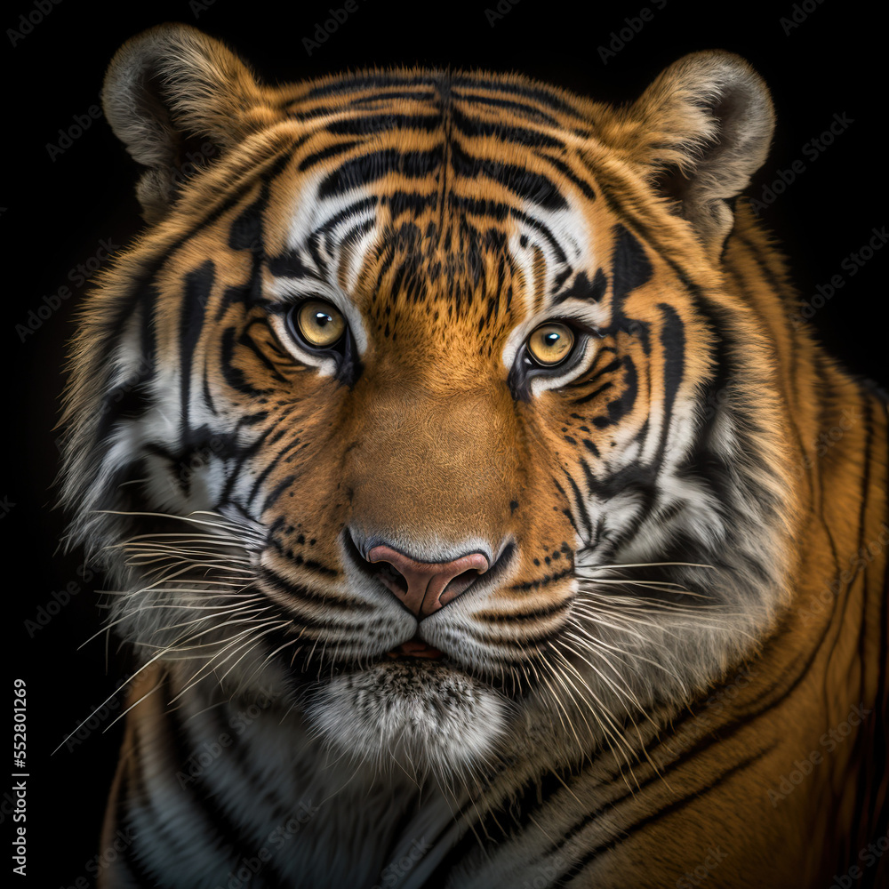 portrait of a majestic siberian tiger portrait of a majestic siberian tiger