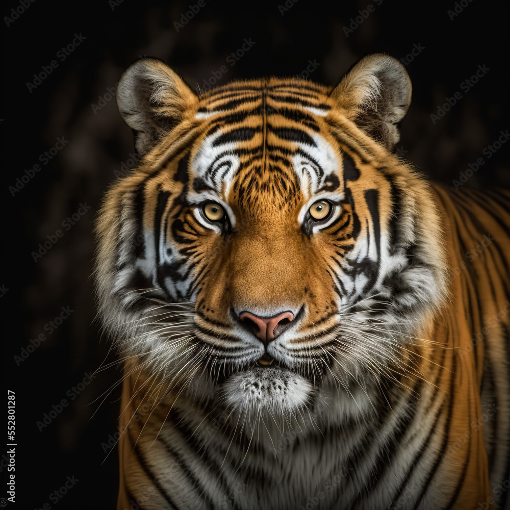 Fototapeta premium portrait of a majestic siberian tiger