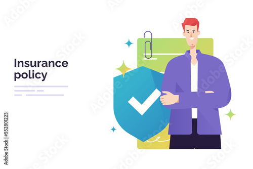 Vector illustration on a subject of service of insurance and protection