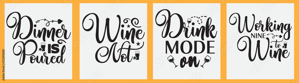 Obraz premium Wine svg t shirt design